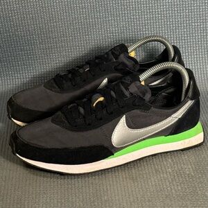 Nike Waffle Trainer 2 Black White Green Low Shoes DC6477-003 Sz 6Y Sz‎ 7.5 Women